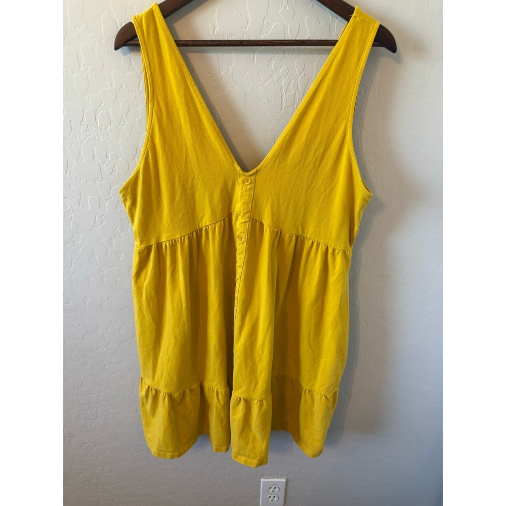 ASOS DESIGN Yellow A-Line Tank Dress | Size 14 | Midi Length
